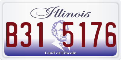 IL license plate B315176