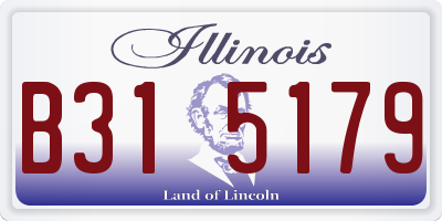 IL license plate B315179