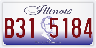 IL license plate B315184