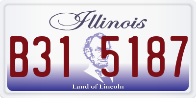 IL license plate B315187