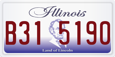 IL license plate B315190