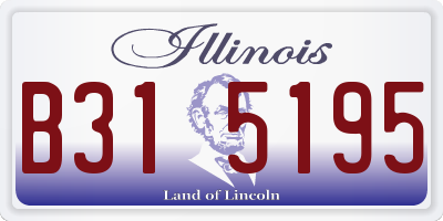 IL license plate B315195