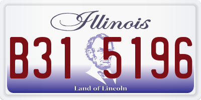 IL license plate B315196