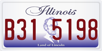 IL license plate B315198