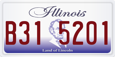 IL license plate B315201