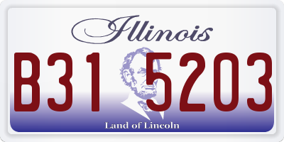 IL license plate B315203