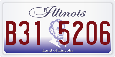 IL license plate B315206