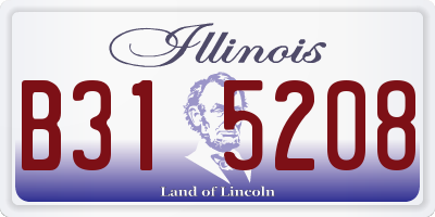 IL license plate B315208
