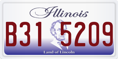 IL license plate B315209