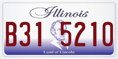 IL license plate B315210