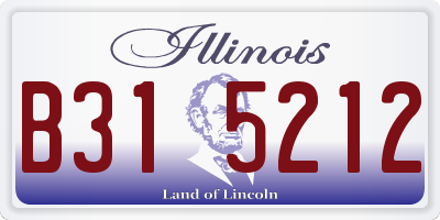 IL license plate B315212