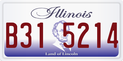 IL license plate B315214