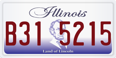 IL license plate B315215