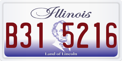 IL license plate B315216