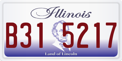 IL license plate B315217