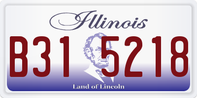 IL license plate B315218