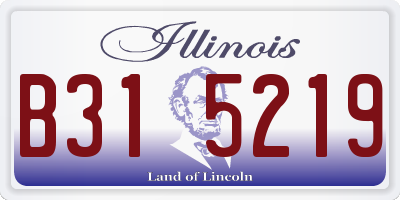 IL license plate B315219
