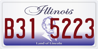 IL license plate B315223