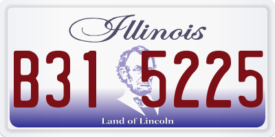 IL license plate B315225
