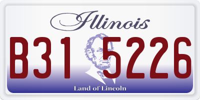 IL license plate B315226