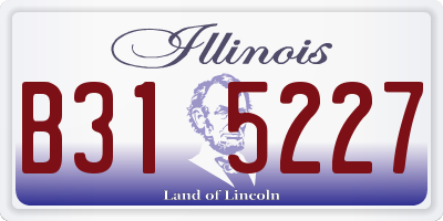 IL license plate B315227