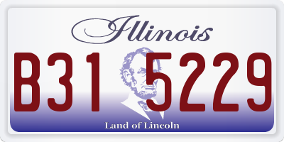 IL license plate B315229