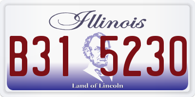 IL license plate B315230