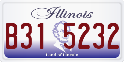 IL license plate B315232