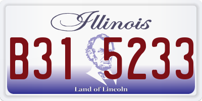 IL license plate B315233
