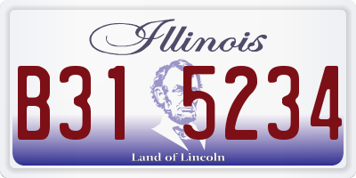 IL license plate B315234