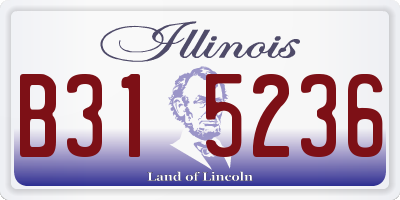 IL license plate B315236