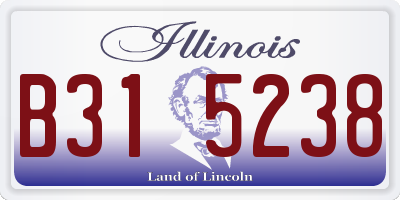 IL license plate B315238