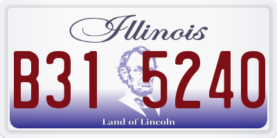 IL license plate B315240