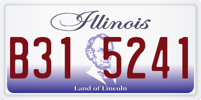 IL license plate B315241