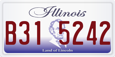 IL license plate B315242