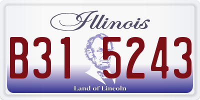 IL license plate B315243
