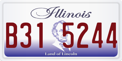 IL license plate B315244