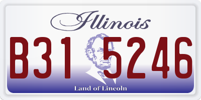 IL license plate B315246