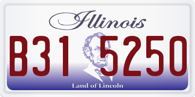 IL license plate B315250