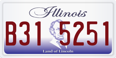 IL license plate B315251