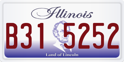 IL license plate B315252