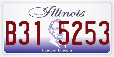 IL license plate B315253