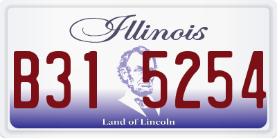 IL license plate B315254