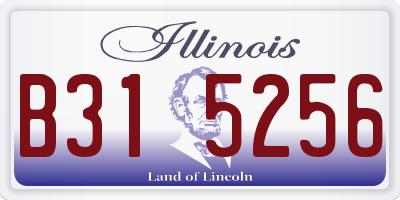 IL license plate B315256