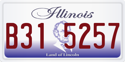 IL license plate B315257