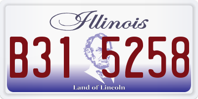 IL license plate B315258