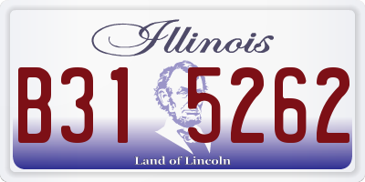IL license plate B315262