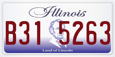 IL license plate B315263