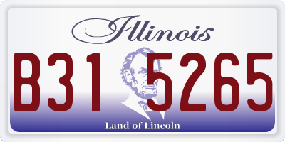 IL license plate B315265
