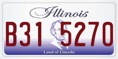IL license plate B315270